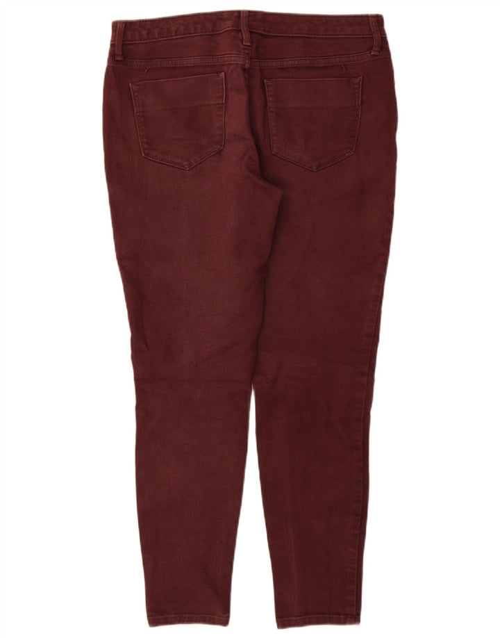 MOSSIMO Dame Mid Rise Jegging Jeans US 8 Medium W29 L28 Maroon Bomuld