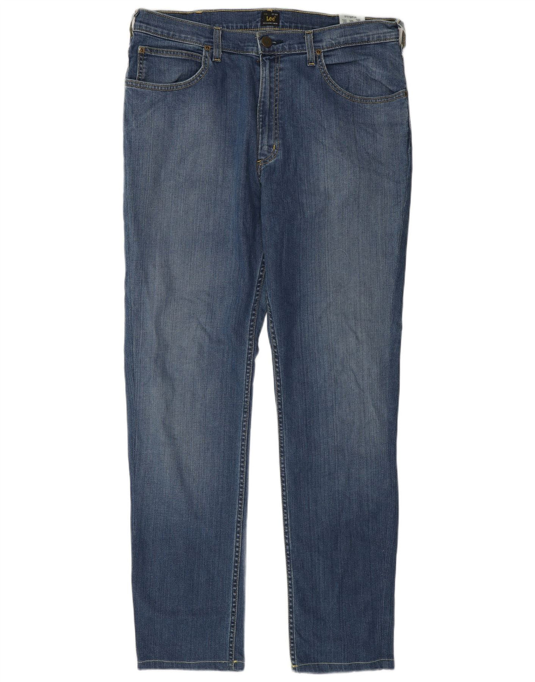 Lee Herre Brooklyn Straight Jeans W36 L32 Blå Bomuld