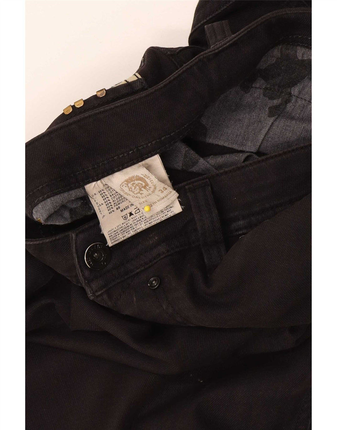 Diesel Herre Slim Jeans W34 L34 Sort Bomuld