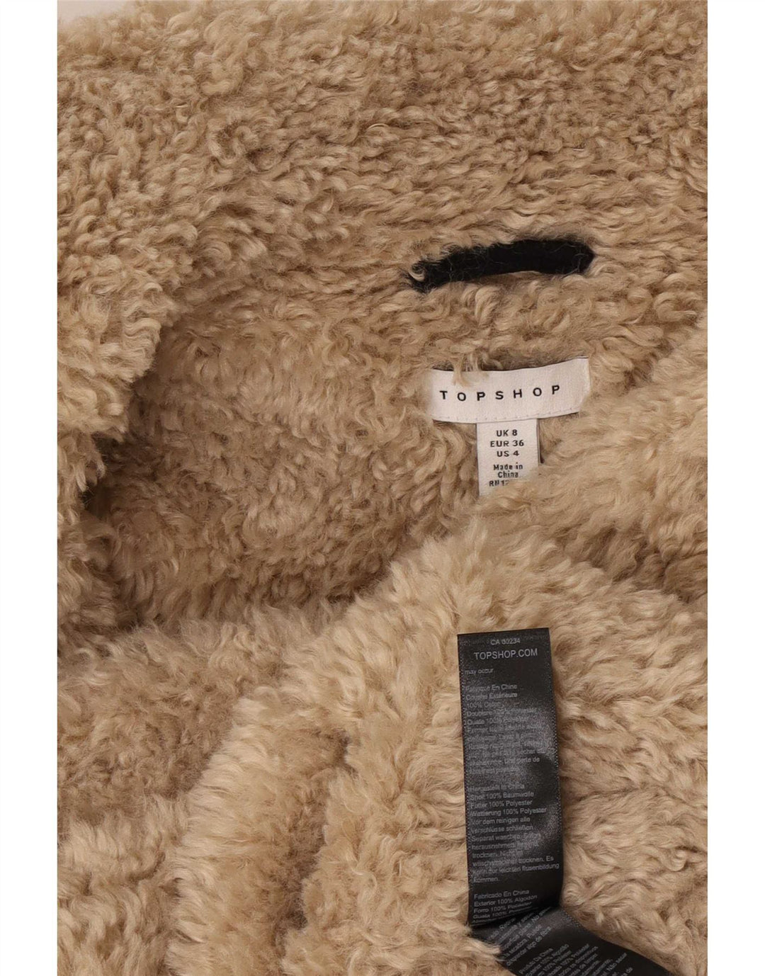 Topshop Dame Oversized Corduroy Jacket UK 8 Small Black Colourblock