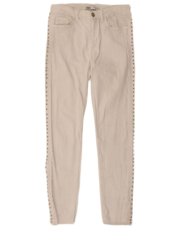 Zara Dame Skinny Jeans EU 34 2XS W24 L27 Hvid