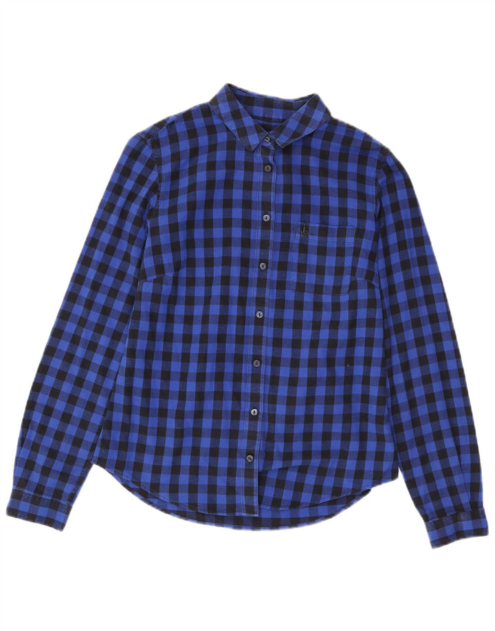 Jack Wills Dame Langærmet Flanell Shirt UK 8 Small Blue Check
