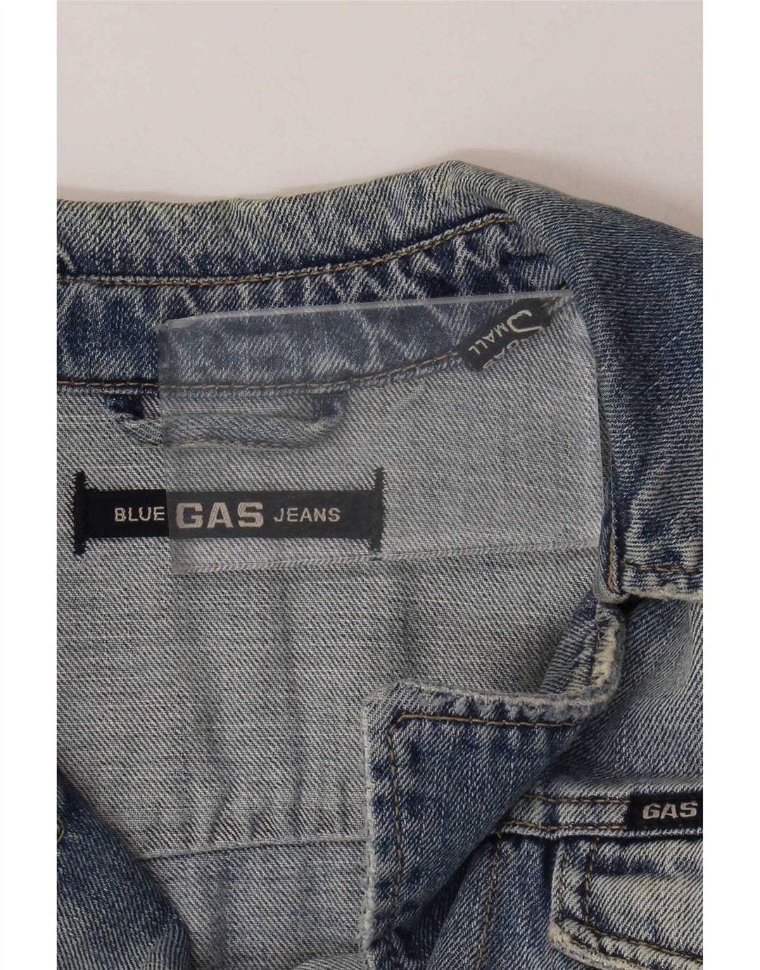 Gas Dame Denim Coat UK 10 Small Blue Cotton