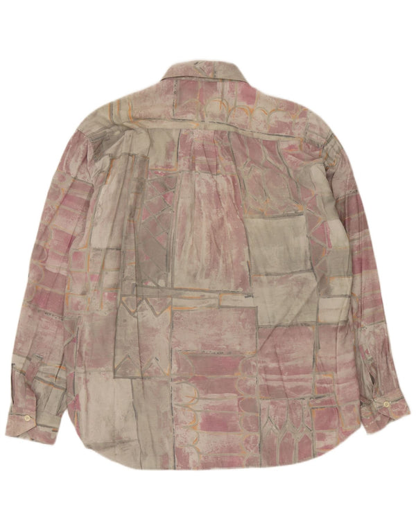 Leader Herreskjorte Stor flerfarvet Patchwork Viscose