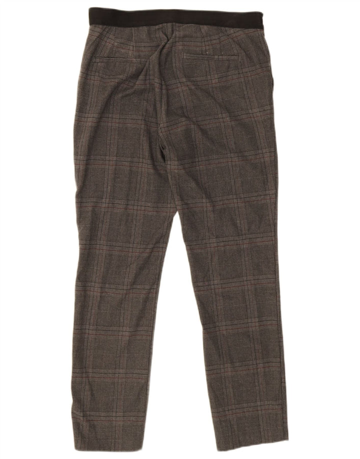 Zara Slim Chino Bukser Medium W32 L26 Grå Ternet polyester