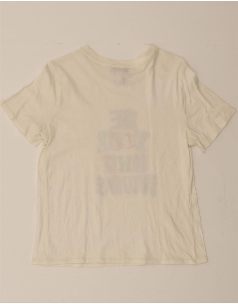 FOREVER 21 Womens Graphic T-Shirt Top UK 10 Small Off White Vintage Forever 21 and Second-Hand Forever 21 from Messina Hembry 