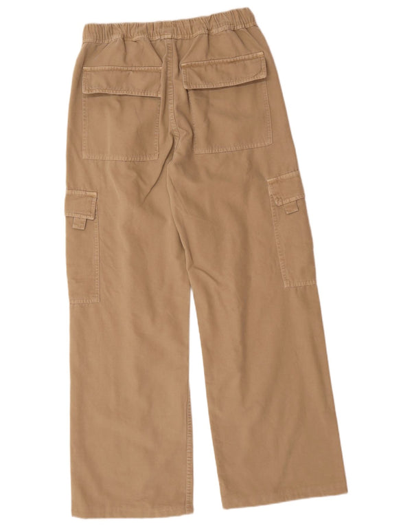 Zara Dame Loose Fit Cargo Bukser EU 36 XS W26 L28 Beige