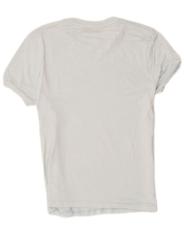 Zara Dame T-Shirt Top UK 12 Medium Blue