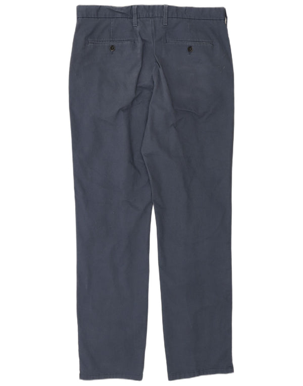 Marks & Spencer Herre Regular Fit Chinobukser W34 L32 Blå bomuld