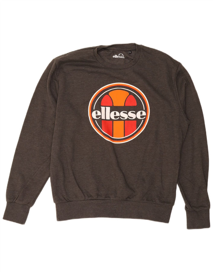 ELLESSE Grafisk sweatshirt til mænd XL Grå bomuld