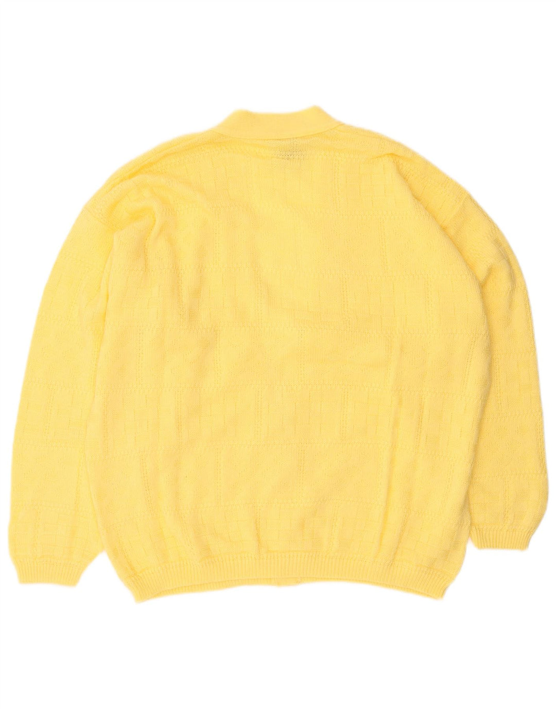 Ny hurtig herre cardigan sweater XL gul akryl