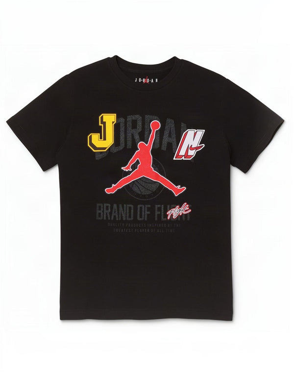 Jordan drenge grafisk t-shirt top 10-11 år medium sort bomuld