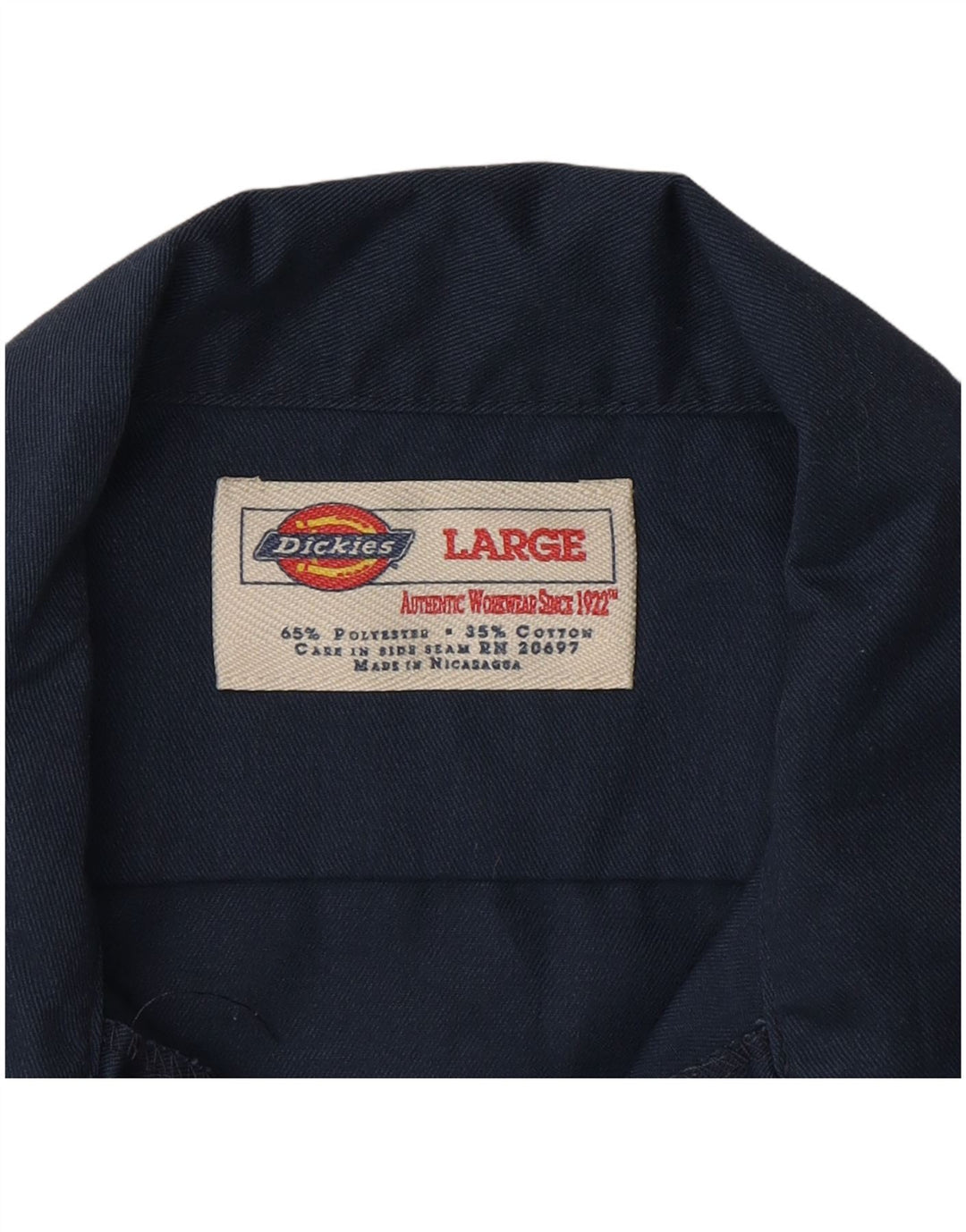 Dickies kortærmet herreskjorte Stor marineblå polyester