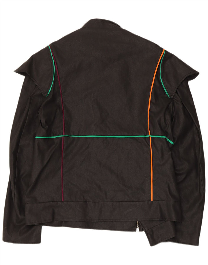 Vintage Bomberjakke til mænd UK 38 Medium Sort Stribet