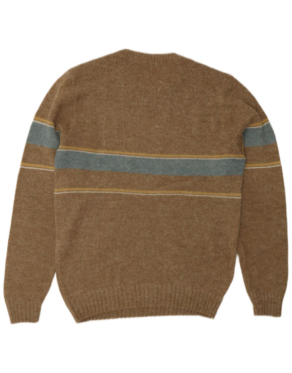 Portobello's herre sweater med rund hals IT 48 Medium Brown Colourblock