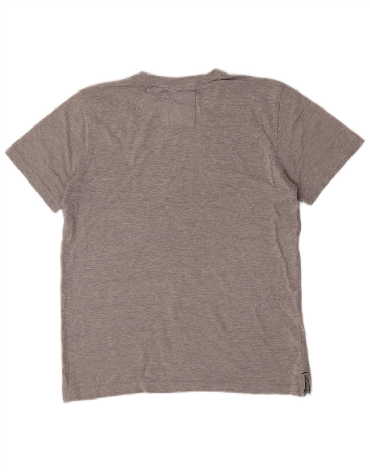 Crew Clothing Herre T-Shirt Top Lille Grå Bomuld