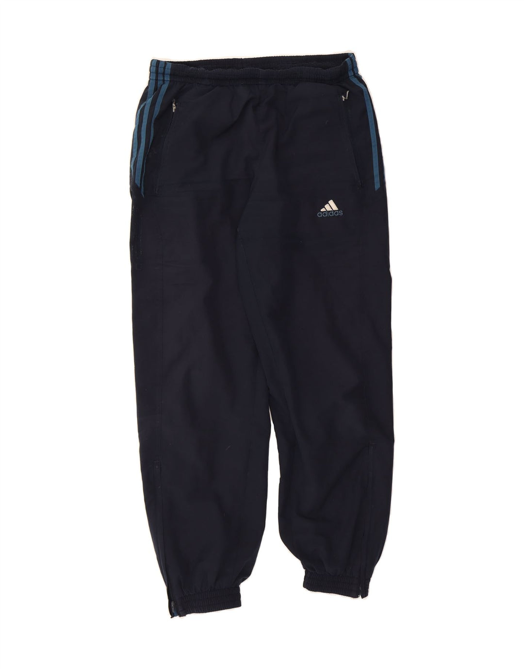 ADIDAS Mens Tracksuit Trousers Joggers UK 38/40 Medium Navy Blue Polyester Vintage Adidas and Second-Hand Adidas from Messina Hembry 