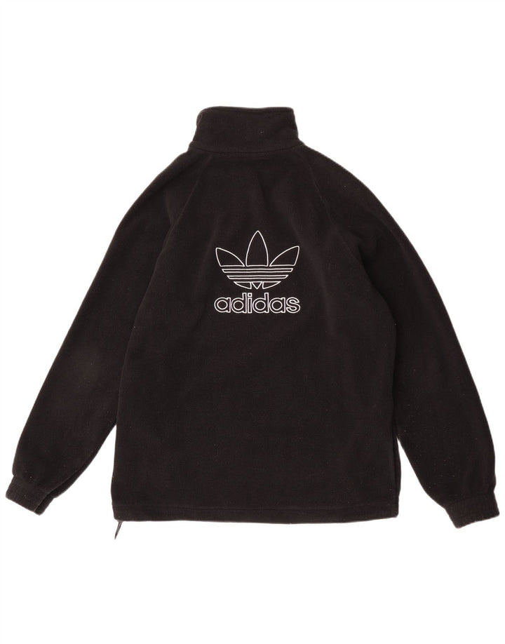 Adidas Fleece Jumper med lynlås til mænd lille sort polyester