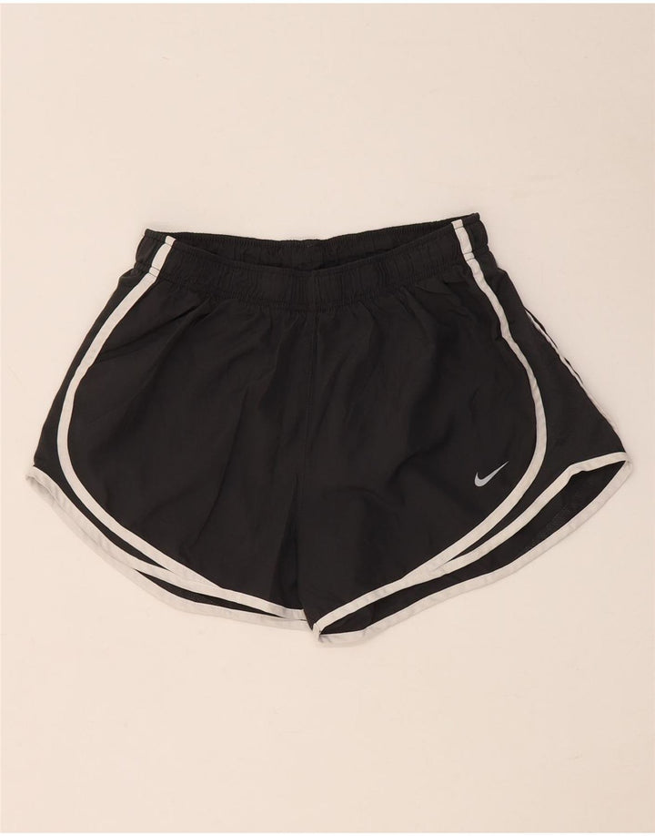 NIKE Dri Fit sportsshorts til kvinder UK 12 mellemgrå polyester