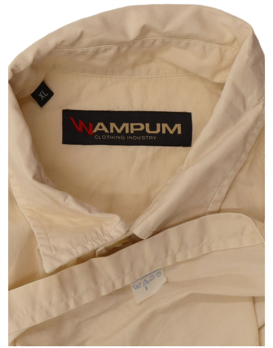 Wampum Kortærmet Herreskjorte XL Off White Bomuld