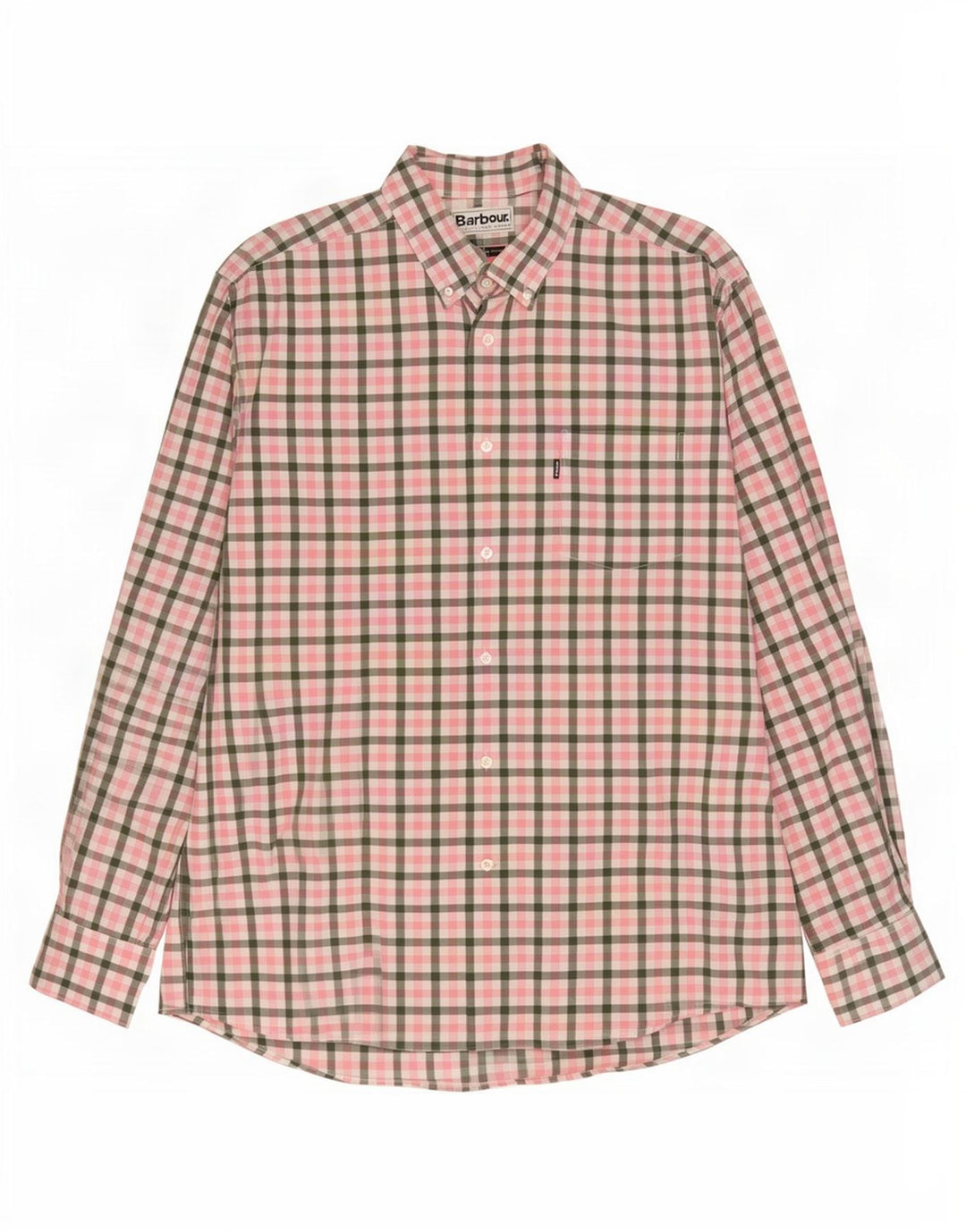Barbour Herre Regular Fit Skjorte Large Pink Gingham