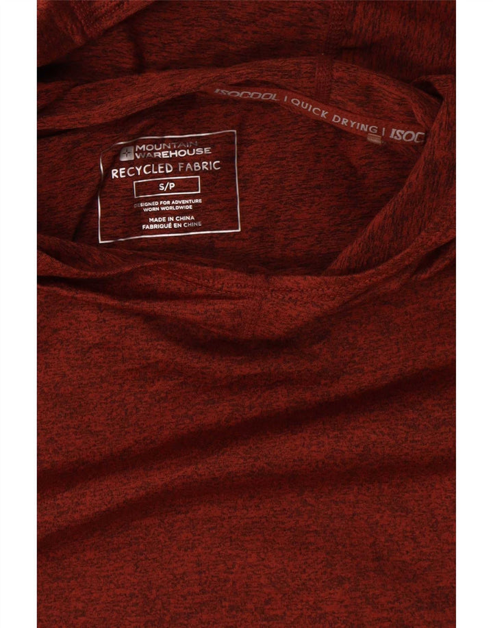 Mountain Warehouse Herre Hætte Top Langærmet Lille Rød Flecked Polyester