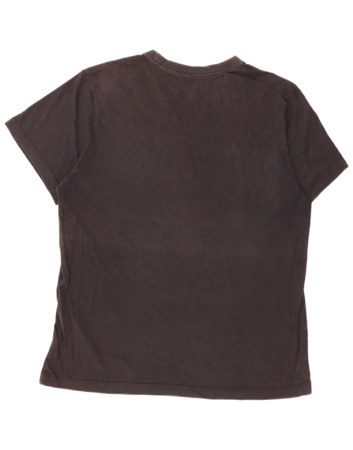 Nike Grafisk T-Shirt Top UK 14 Medium Sort Bomuld