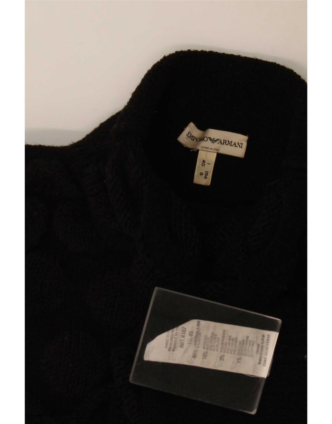 Emporio Armani Dame Vest Tank Top IT 40 Lille Sort Uld