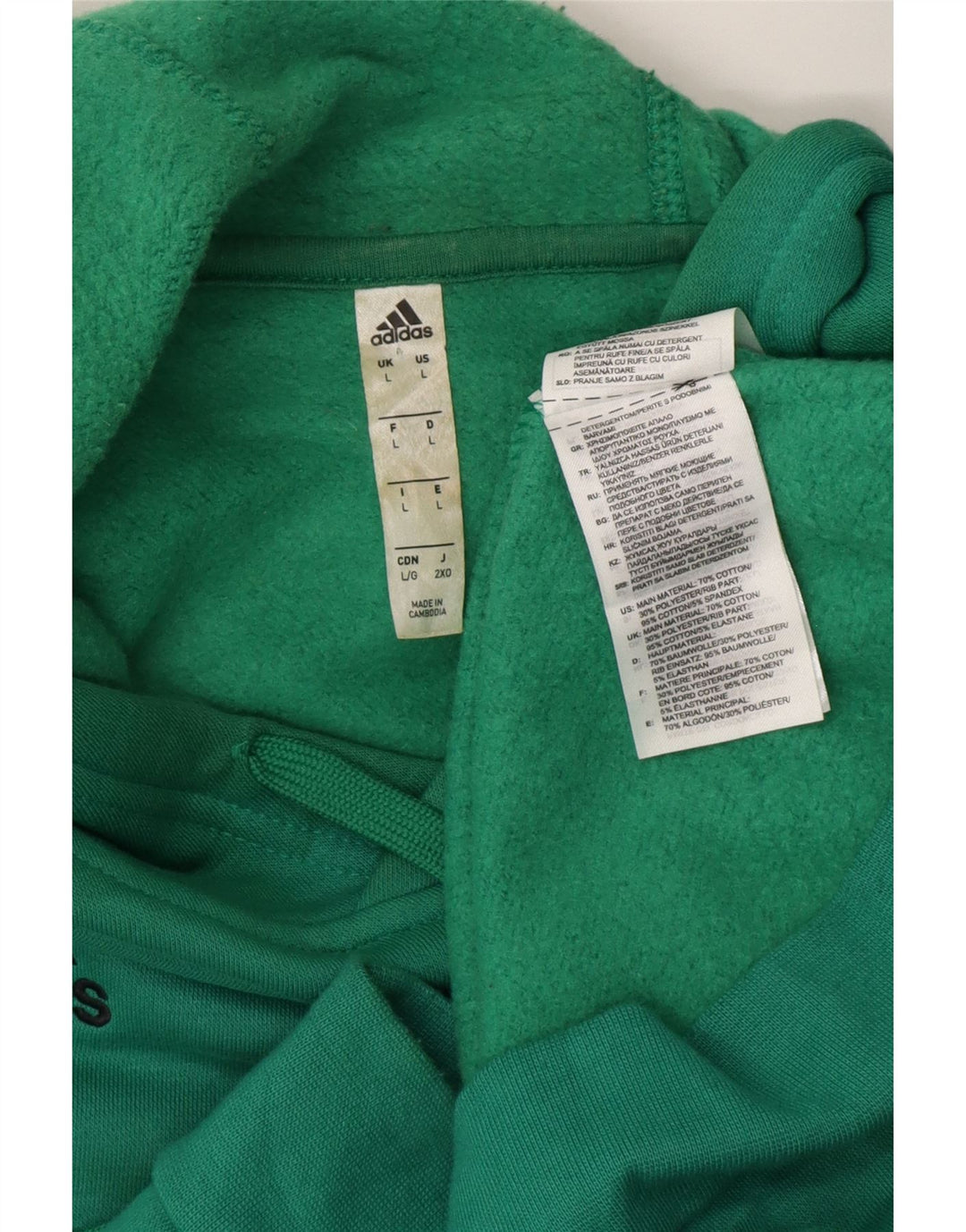 Adidas Herre hættetrøje Jumper Stor turkis bomuld