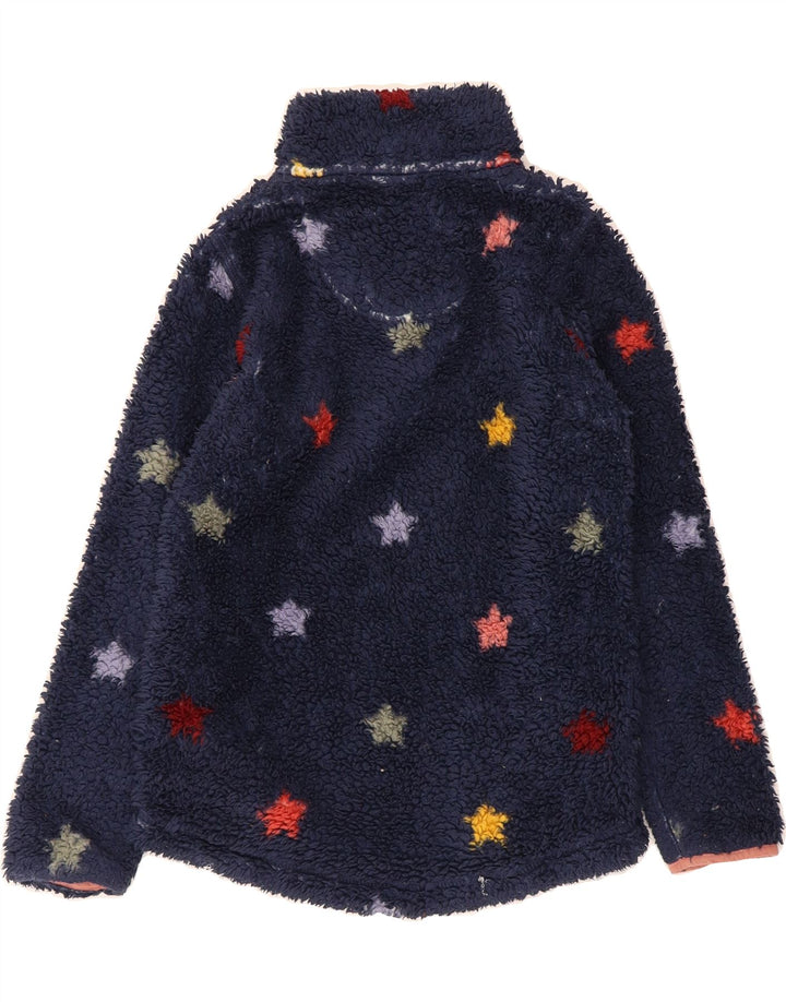 FAT FACE Girls Abstract Pattern Fleece Jumper 9-10 Years Navy Blue Vintage Fat Face and Second-Hand Fat Face from Messina Hembry 