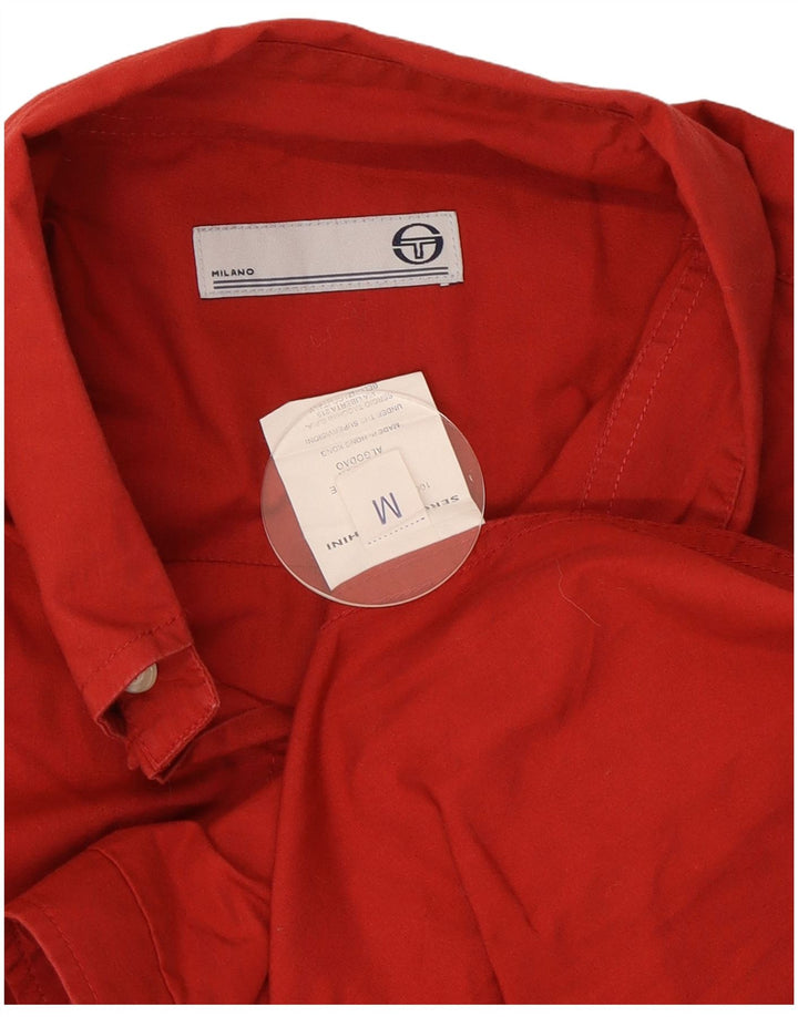 Sergio Tacchini Kortærmet Herreskjorte Medium Rød Bomuld