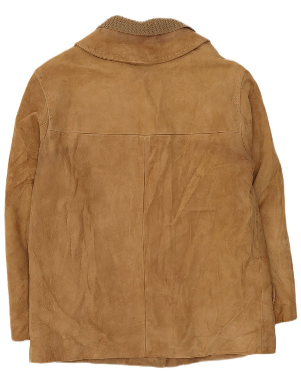 Steinbock Womens Suede Jacket EU 38 Medium Beige