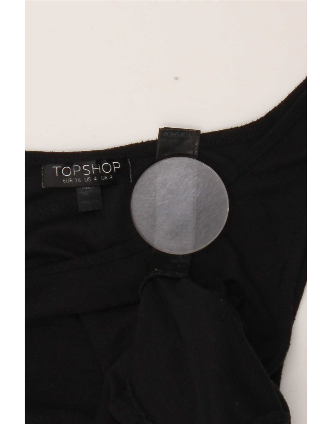Topshop Damevest Top UK 8 Lille Sort Polyester