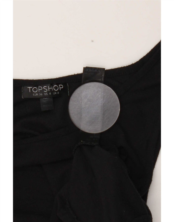 Topshop Damevest Top UK 8 Lille Sort Polyester