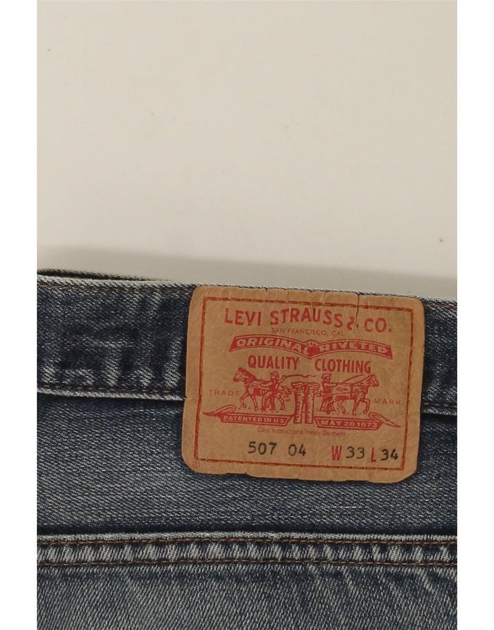 LEVI'S Herre 507 denimshorts W33 Medium Blue Bomuld