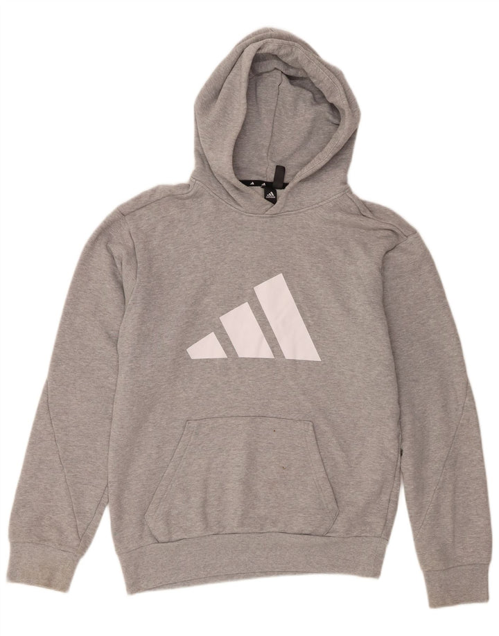 Adidas Grafisk hættetrøje til mænd, lille grå bomuld
