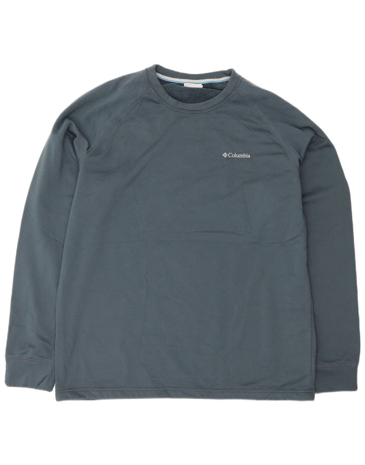COLUMBIA Sweatshirt til mænd, stor marineblå polyester