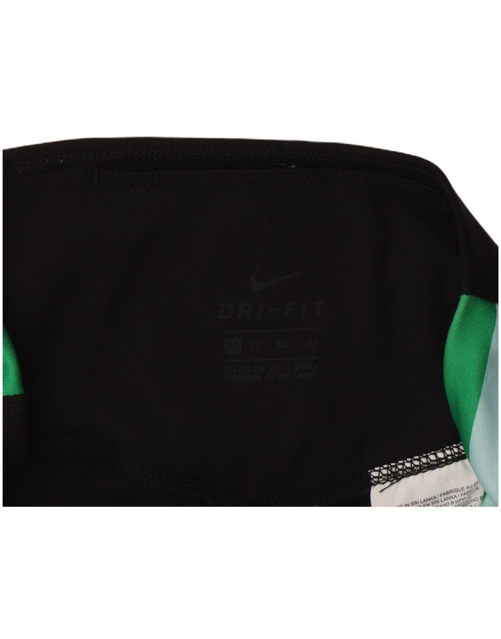 Nike Grafiske Leggings til kvinder UK 6 XS Sort Colourblock Polyester