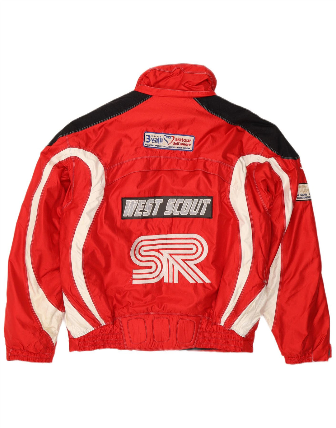 West Scout Herre grafisk skijakke UK 40 Large Red Colourblock Nylon