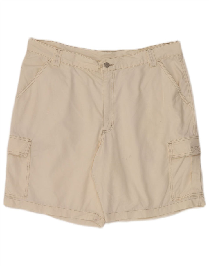 Vintage Herre Cargo Shorts W38 XL Hvid Bomuld