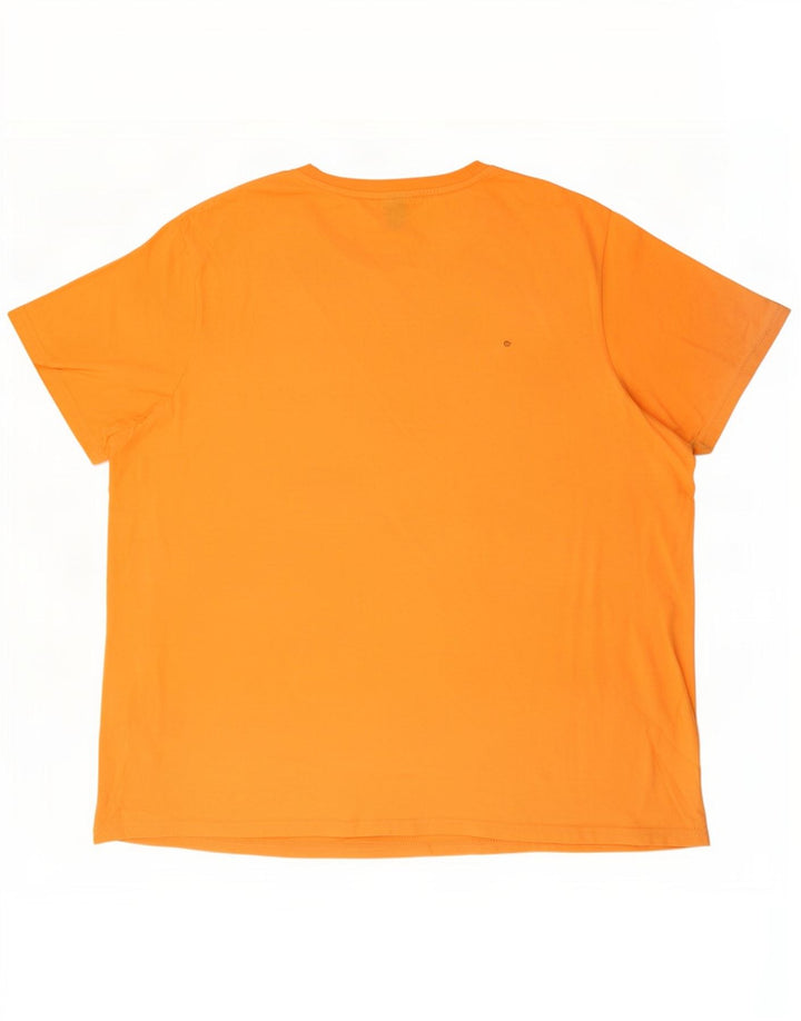 Ellesse Herre Grafisk T-Shirt Top 2XL Orange Bomuld
