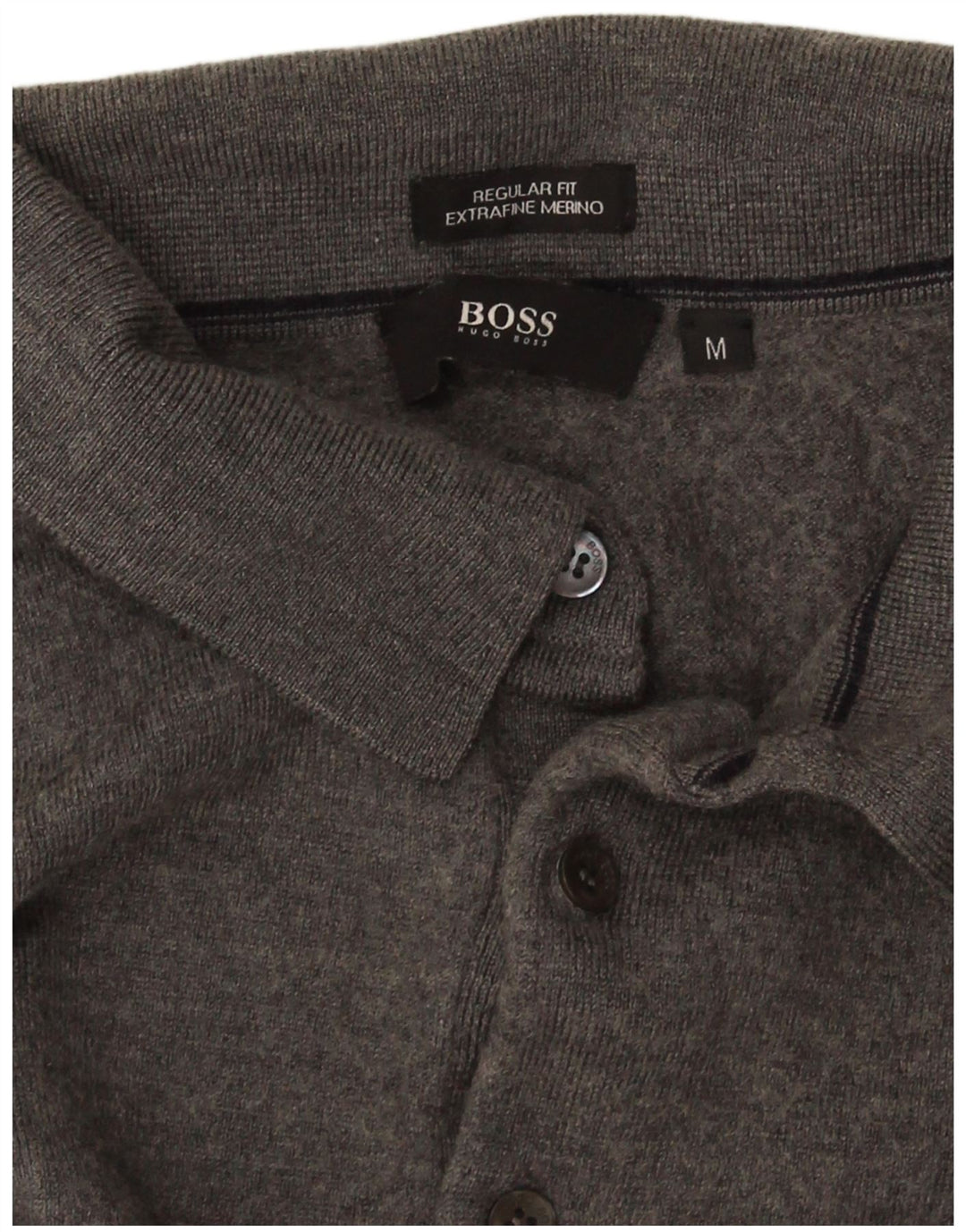 Hugo Boss drenge sweater med polohals 12-13 år Medium Grå Flecked