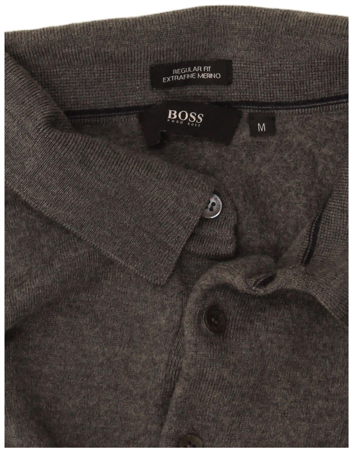 Hugo Boss drenge sweater med polohals 12-13 år Medium Grå Flecked