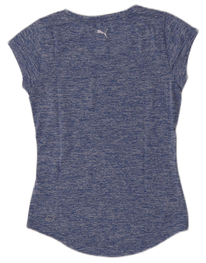 Puma grafisk t-shirt top til kvinder DK 8 Small Blue Flecked Polyester