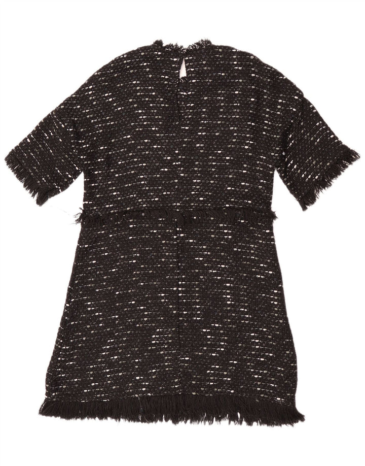 Zara Dame Jumper Dress UK 12 Medium Black Flecked