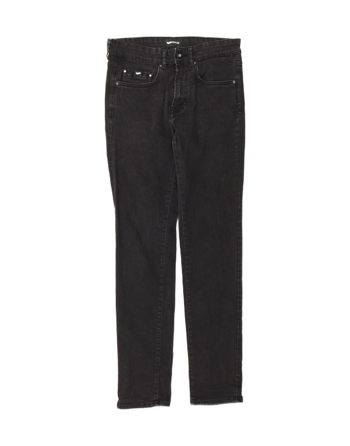 GAS Mens Albert Slim Jeans W30 L32 Black Cotton
