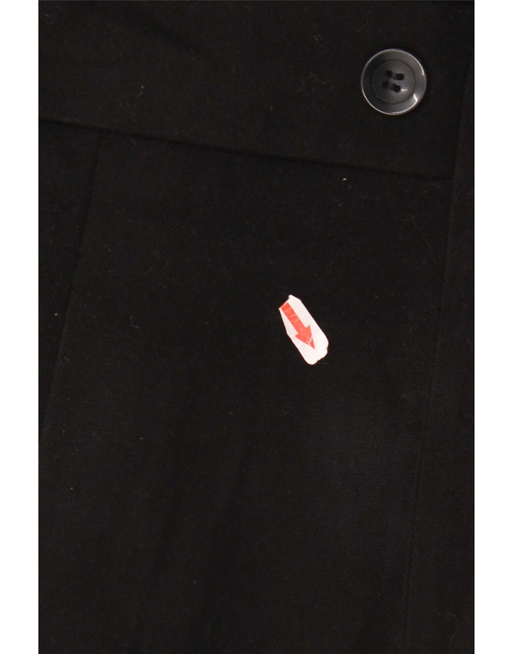 Marks & Spencer Womens Regular Fit Overfrakke UK 10 Small Black Polyester