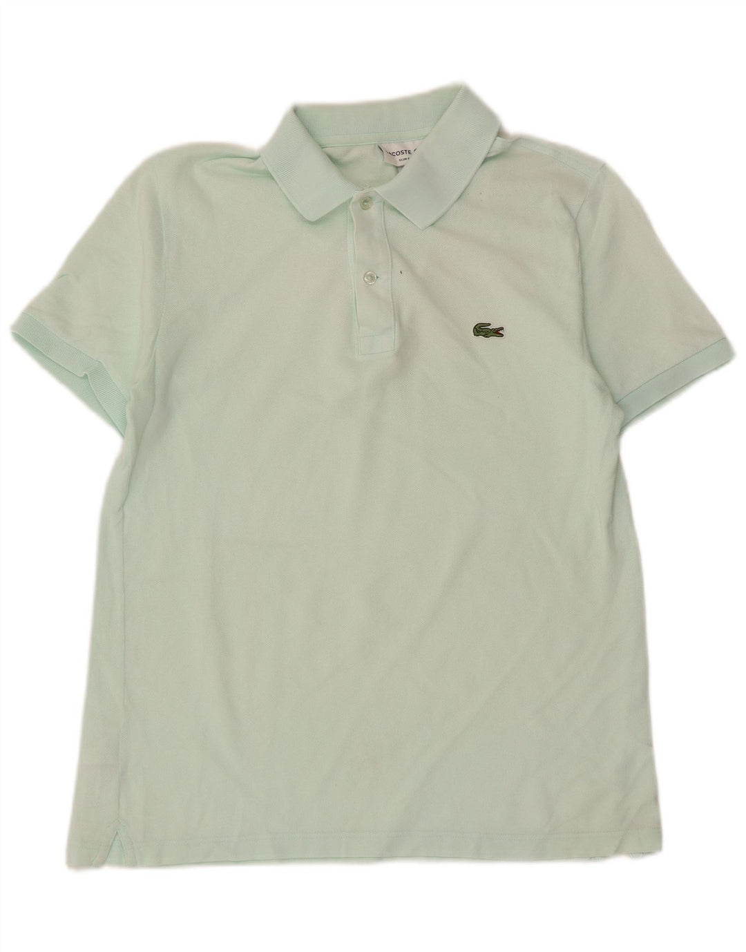 LACOSTE Herre Slim Fit Polo Shirt Størrelse 4 Medium Grøn Bomuld
