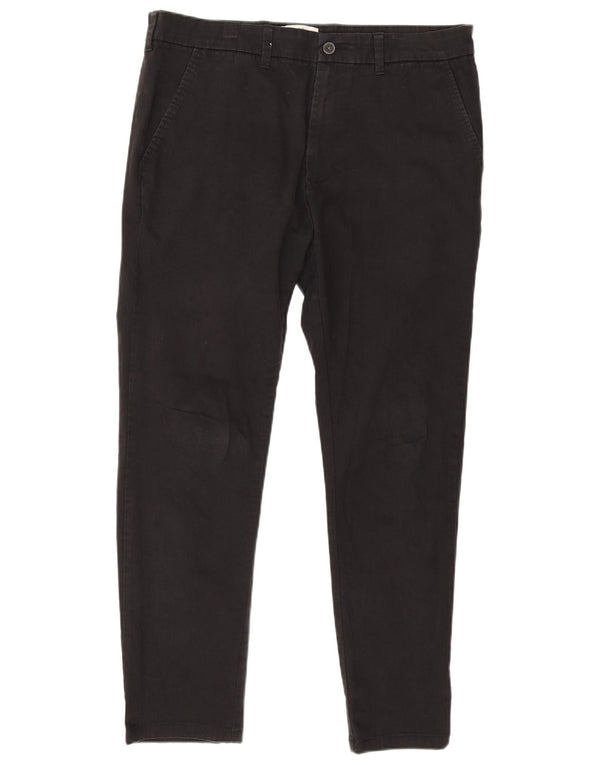 Marks & Spencer Herre Slim Chino Bukser W36 L29 Sort Bomuld