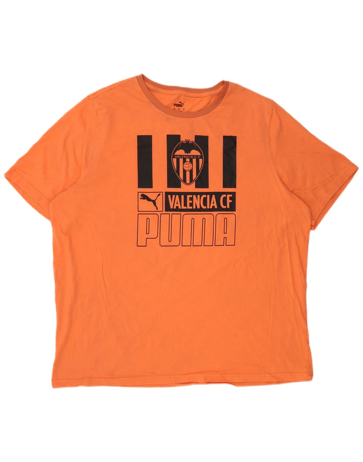 Puma Herre Valencia Grafisk T-Shirt Top 2XL Orange